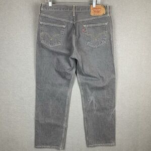 Vintage Levi's 501XX‎ Jeans Button Fly Straight Fit Gray Denim Mens 38x32